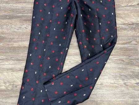 Blue Red & White Pants Cropped Talbots, Size 2 Hot on Sale