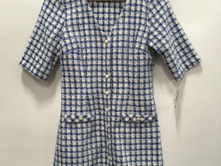 Blue & White Dress Work Clothes Mentor, Size S Online Sale