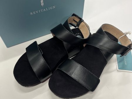 Black Sandals Heels Block Revitalign, Size 7 For Cheap