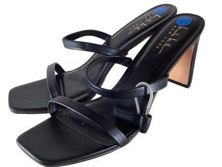 Black Sandals Heels Block Nicole By Nicole Miller, Size 11 Hot on Sale