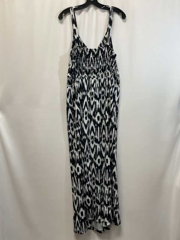 Black & White Dress Casual Maxi Avenue, Size Xl Supply