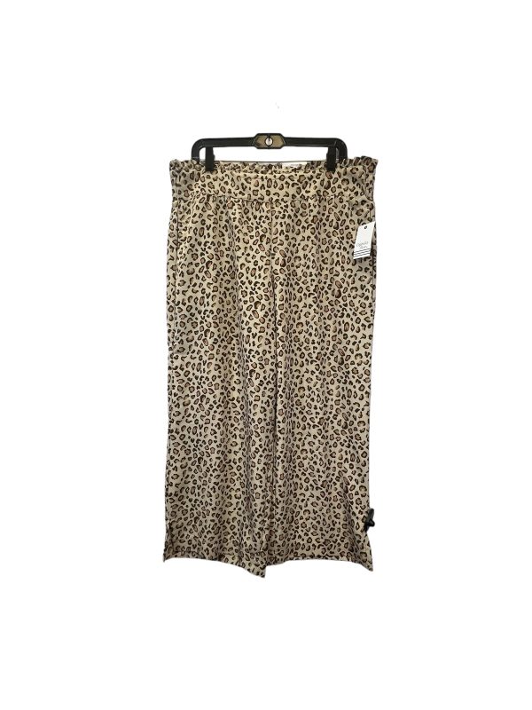 Animal Print Pants Wide Leg Ophelia Roe, Size L For Discount