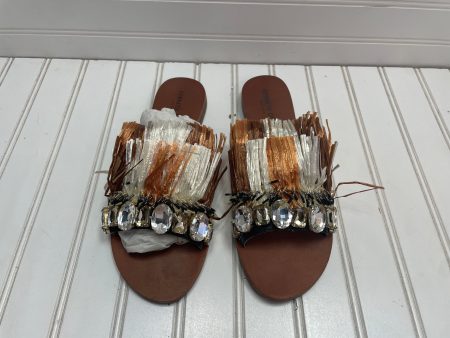 Brown & Tan Sandals Flats Kenneth Cole, Size 10 Online