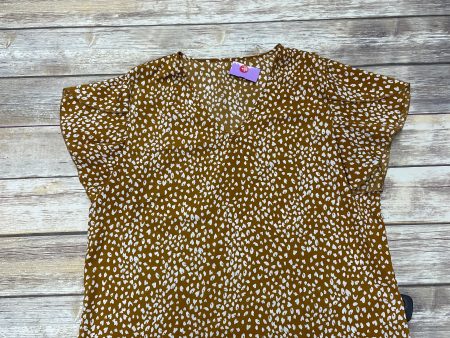 Animal Print Top Short Sleeve Shein, Size Xxl Hot on Sale