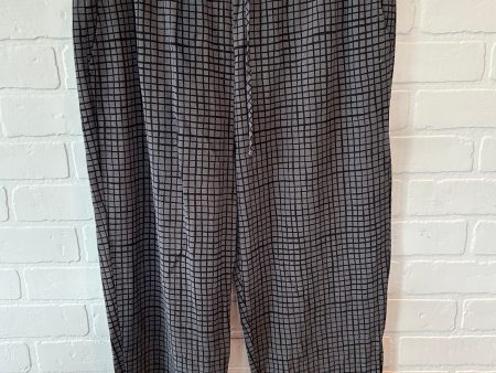 Black & Grey Pants Cropped Eileen Fisher, Size 8 Online Hot Sale