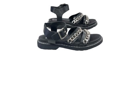 Black & Silver Sandals Flats Dolce Vita, Size 9 For Cheap