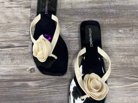 Black & White Sandals Flats Jeffery Campbell, Size 9 For Cheap