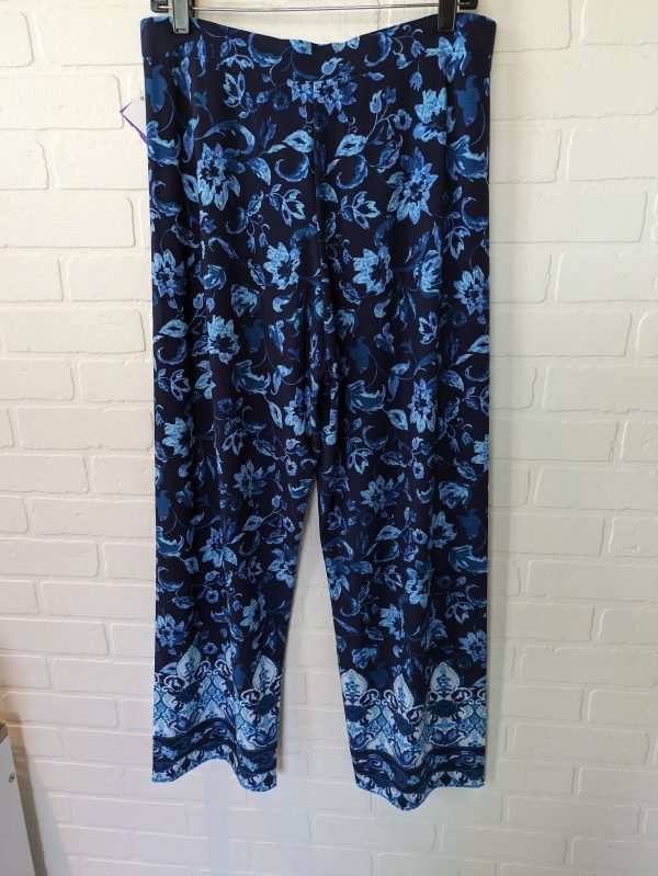 Floral Print Pants Wide Leg Susan Graver, Size 8 Hot on Sale