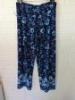 Floral Print Pants Wide Leg Susan Graver, Size 8 Hot on Sale