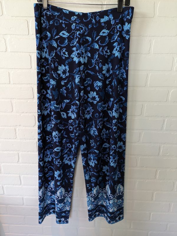 Floral Print Pants Wide Leg Susan Graver, Size 8 Hot on Sale