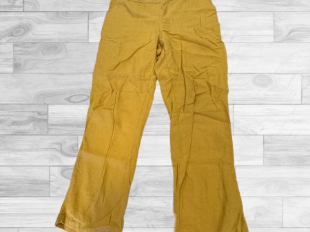 Yellow Pants Linen Per Se, Size M For Sale